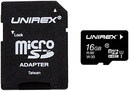 UNIREX MEMORY Unirex MicroSD High Capacity 16GB Class 10 with SD Adapter and USB Reader