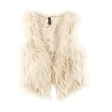 ROPALIA Womens Winter Sleeveless Coat Waistcoat Warm Faux Fur Short Vest Coat