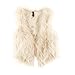 ROPALIA Womens Winter Sleeveless Coat Waistcoat Warm Faux Fur Short Vest Coat
