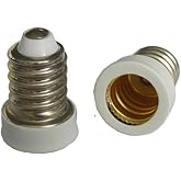 E14 to E12 Adapter Converter, Small Edison Screw European Base (E14) to Candelabra Screw (E12) Socket Reducer (2)
