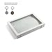 NEOTEND Glass lid Jewelry Tray 20 Hooks Necklace Showcase Display Organizer Gray