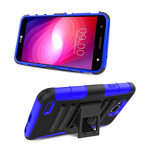 OEAGO LG X Charge Case, LG Fiesta 2 LTE Phone Case, LG Fiesta LTE Case, LG X Power 2 (2017) Case, [Shockproof] [Impact Protection] Tough Rugged Dual Layer Protective Case with Kickstand - Blue - Thumbnail 3