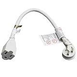 FIRMERST 1875W Flat Plug Extension Cord White 2ft UL Listed (15A 14AWG)