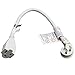 FIRMERST 1875W Low Profile Flat Plug 2Ft Extension Cord 14AWG 15A White UL Listed