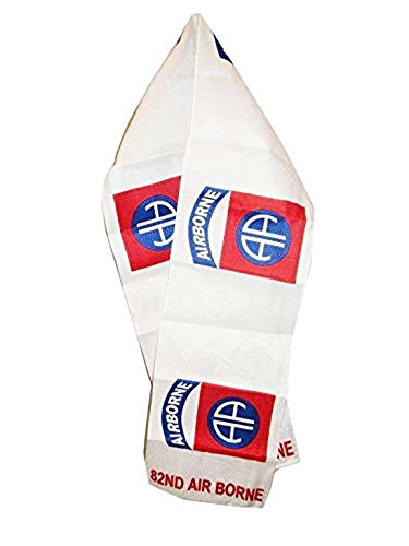 82nd Army Airborne White Lightweight Flag Printed Knitted Style Scarf 8