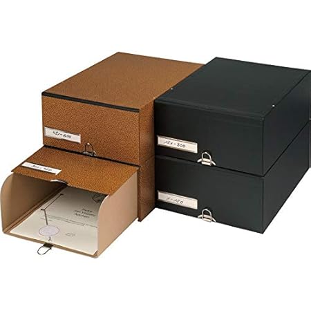 SoldanPlus stapelbarer Formularkasten aus Hartpappe, 130 x 260 x 370 mm, schwarz