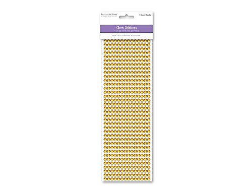 Forever in Time SS225A Gem Sticker Lines, 6mm, 504Pc Value Pack, Gold