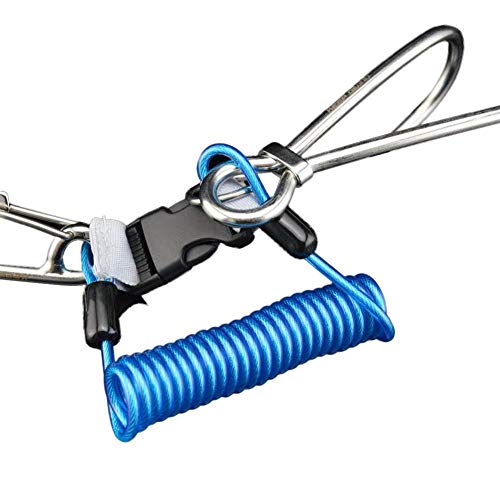 WinnerEco Spring Cable Disc Lock 1.5m Spring Cable Motorcycle Disc Lock Anti Thief Wheel Disc Brake (Blue)