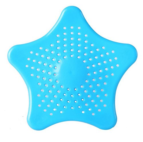 Filter Net Fheaven (TM) Star Shaped Bathroom Drain Hair Catcher Bath Stopper Plug Sink Shower Strainer Filter (blue) - Thumbnail 3