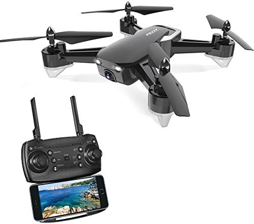 FLYTR FPV RC Drone With Camera Live Video And GPS Return Home Quadcopter With Adjustable Wide-Angle 720P HD WIFI Camera- Follow Me, Altitude Hold, Intelligent Battery, Long Control Distance