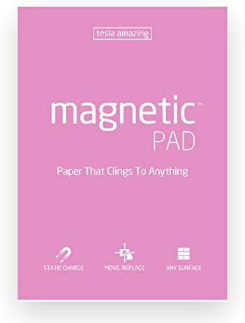 Brand New!! MAGNETIC PAD A5 (Stick without Any Adhesive, Stick to Any Surface) Eco-Friendly Material Self-Stick Notes Memo Note Paper Post It A5-size 50-sheet *Pink Color