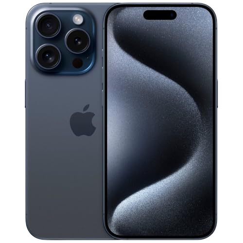 Apple iPhone 15 Pro Max, 256GB, Blue Titanium - Unlocked (Renewed)