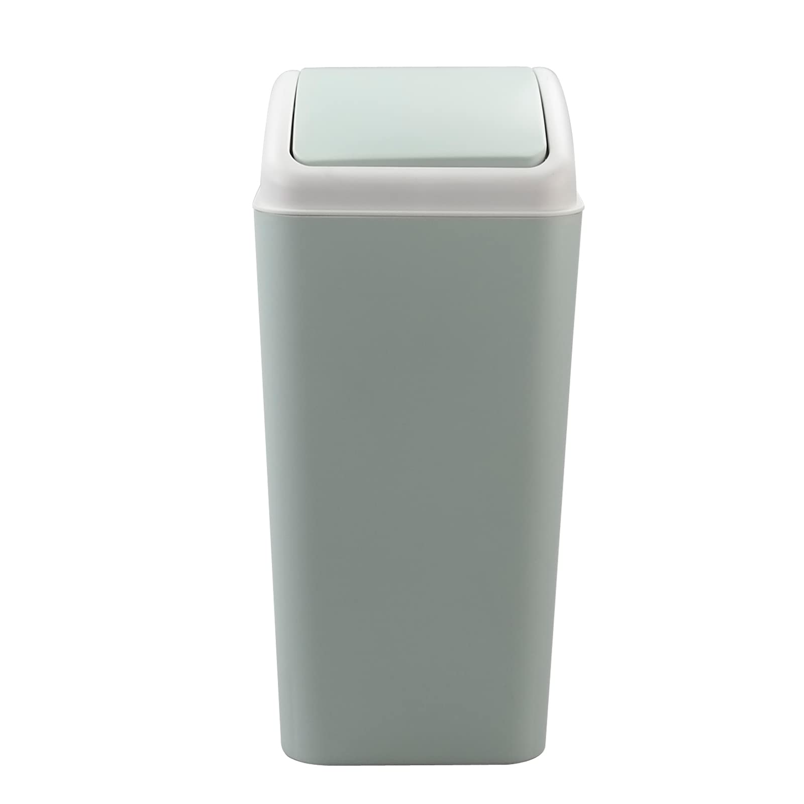 Parlynies 15 L Bathroom Trash Bin, Plastic Waste Bin with Swing Lid (Blue)