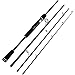 Piscifun 6'6 Medium Travel Spinning Fishing Rods Graphite Portable Fishing Pole