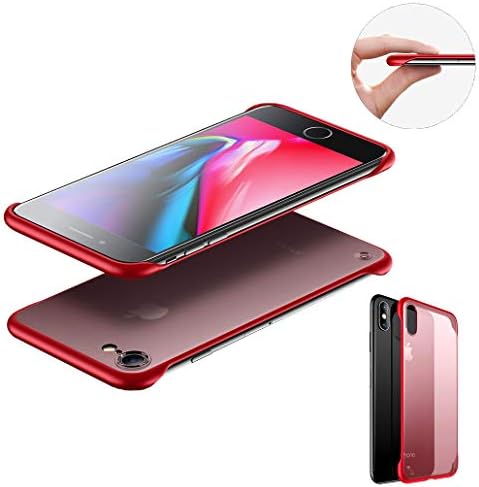 SevenPanda Slim Fit for Huawei Mate 20X Case, Frameless Translucent Matte Texture Hard Plastic Back Bumper for HuaWei Mate 20X (Metal Ring Included), Red