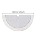 Alice Doria 48 inch Silver and White Christmas Tree Skirt with Silver Wrinkled Satin Layer and White Faux Fur Trim Border