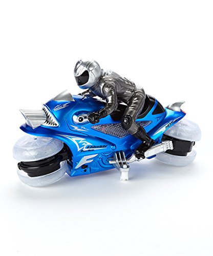 Mindscope Hovercycle Blue 49 MHz Remote Control (RC) Stunt Performing Light Up Motorcycle