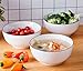 AnBnCn Ceramic White Cereal Bowls - 24 OZ Lightweight & Durable Bowl Sets 4 - Dishwasher & Microwave Safe - for,Rice,Snack Bowls
