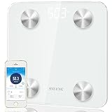 Scale,SNUUNG Body Fat Scale, High Quality Bluetooth Smart Digital, Bathroom Weight Scale,Work With IOS And Android APP, 400 Lbs ( Creamy White)