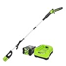 Greenworks PRO 10-Inch 80V Cordless Pole Saw, 2.0 AH Battery Included PS80L210