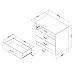 South Shore 3070033 Libra Collection 3-Drawer Chest, Black, Solid