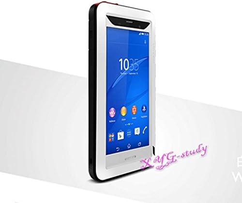 NEW Waterproof Shockproof Aluminum Gorilla Glass Metal Military Heavy Duty Armor Bumper Cover Case for SONY Xperia Z3 @CoolWind (white)