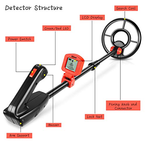 Viewee 2018 Upgraded Version Kids Metal Detector - Outdoor Adventure Height Adjustable & Durable Metal Detectors