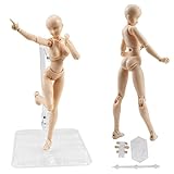 Tulas Action Figure Drawing Model,Human Mannequin Man & Woman Action Figure Equitment with Accessories Kit, Suitable for Sketching, Painting, Drawing, Artist, Kids, Adult, Youth Cartoon Figures Action