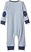 Burt's Bees Baby Baby Boy's Romper Jumpsuit, 100% Organic Cotton One-Piece Coverall, Twilight Heather Henley, 18 Months