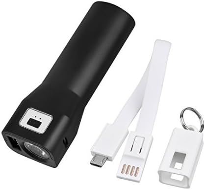 LED Tactical Flashlight with Lanyard &amp; Power Bank Flashlight, Rechargeable Power Supply – Charges Any USB Connect Device : Cell Phones, Laptops, Tablets, Digital Cameras (Black)