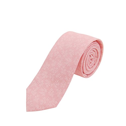 Jnjstella Men's Cotton Floral Skinny Necktie Tie (Type 4)