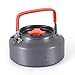 REDCAMP 1.1L Outdoor Camping Kettle, Aluminum Water Pot with Carrying Bag, Compact Lightweight Tea Kettle