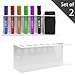 Set of 2 Wall Mountable Metal Dry Erase Whiteboard Marker & Eraser Holder Tray, White