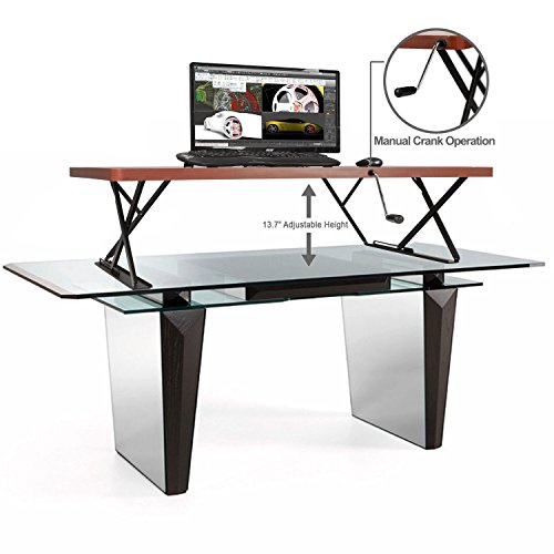 Halter Manual Adjustable Height Table Top Sit/Stand Desk …