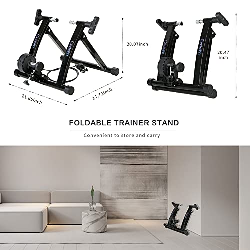 Cycleinn 8 Level Resistance Bike Trainer Stand for Indoor Exercise Riding, Noise