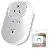 Zettaguard Smart Outlet Wifi Socket with Timer Function＆Voice Control,Wifi Outlet Smart Plug Works With Google Assistant &HomeMate,1 Pack