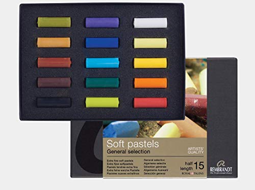Rembrandt Soft Pastel Starter Box Set, 15-Piece Half Sticks, General Selection - Thumbnail 2