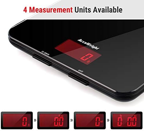 ACCUWEIGHT Balance de Cuisine Électronique Balance Multifonctionnelle Numérique avec Écran LCD Rétro-éclairé Balances Postales avec Plateforme en Verre Trempé, Arrêt Automatique, Fonction de Tare - Cuisine A Vivre ACCUWEIGHT Balance de Cuisine Électronique Balance Multifonctionnelle Numérique avec Écran LCD Rétro-éclairé Balances Postales avec Plateforme en Verre Trempé, Arrêt Automatique, Fonction de Tare