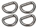 CRAFTMEMORE 1 1/4 & 1 1/2 Inches D-Ring Findings Metal Non Welded D Rings for Belts Bags Lanyard Leathercraft Avail 4 Colors (1 1/4