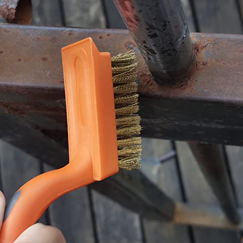 SANJIAN Wire Brush Cleaning Brush Set,Heavy Duty Nylon/Brass/Stainless