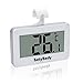 Refrigerator Thermometer, BetyBedy Digital Waterproof Freezer with Hook- Easy to Read Large LCD Display, Room Fridge Thermometer- Perfect for fridge(White)