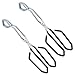 HINMAY Scissor Cooking Tongs 11-Inch Stainless Steel Wire Tongs Kitchen Scissor Tongs, Set of 2