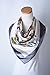 Large Square Satin Silk Like Lightweight Scarfs Hair Sleeping Wraps for Women Grey Flowers Pattern