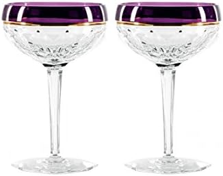 Elysian Amethyst Champagne Coupe Pair