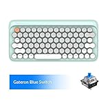 Mac Mechanical Keyboard Wireless, LOFREE Four Seasons Bluetooth Mechanical Keyboard Vintage Keyboard Retro Keyboard with Gateron Blue Switch and Rechargeable Battery (Blue)