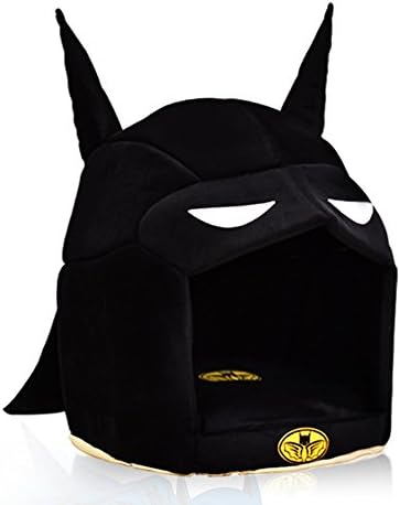 Cat Pet Tent House Cat Bed Durable Cute Superhero Design Cave (Batman, L)
