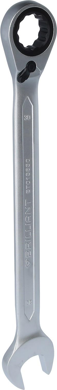 BRILLIANT TOOLS BT013830 Ratchet Ring Spanner 30mm [Powered by KS Tools] — image 1