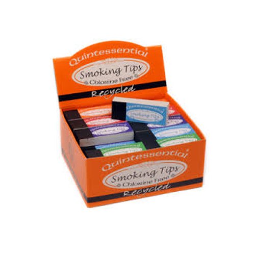 Quintessential Recycled Chlorine Free Smoking Filter Roach Tips Full Box Of 50 Booklets