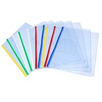 EsOfficce Zipper File Bags, Zipper Envelope, Letter Size A4 File Bag, Zipper Envelop for Paper,Document, Bill, Pen, Memo, Notes, Assorted Color, 10 Pcs/Pack