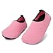 JIASUQI Baby Athletic Slip on Beach Walking Water Shoes for Swim River Pool,Pink Dot 6-12 Months
